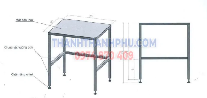 Bàn Thao Tác inox