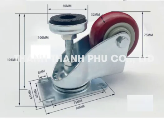 BÁNH XE TĂNG CHỈNH CHIỀU CAO